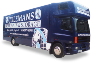 Image of a large Colemans removals truck